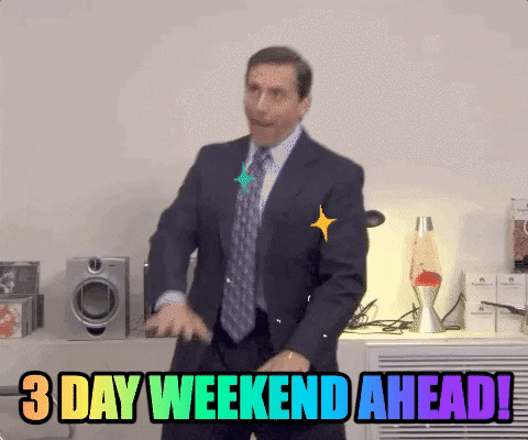 Long Weekend Michael Scott Happy Dance GIF