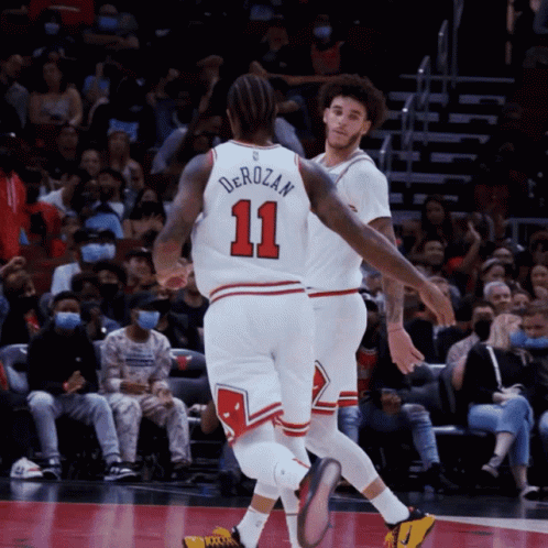 Lonzo Ball Demar Derozan GIF