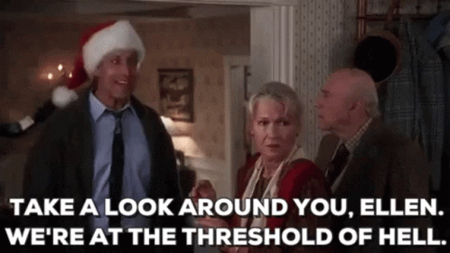 Look Around Clark Griswold Christmas Lights GIF