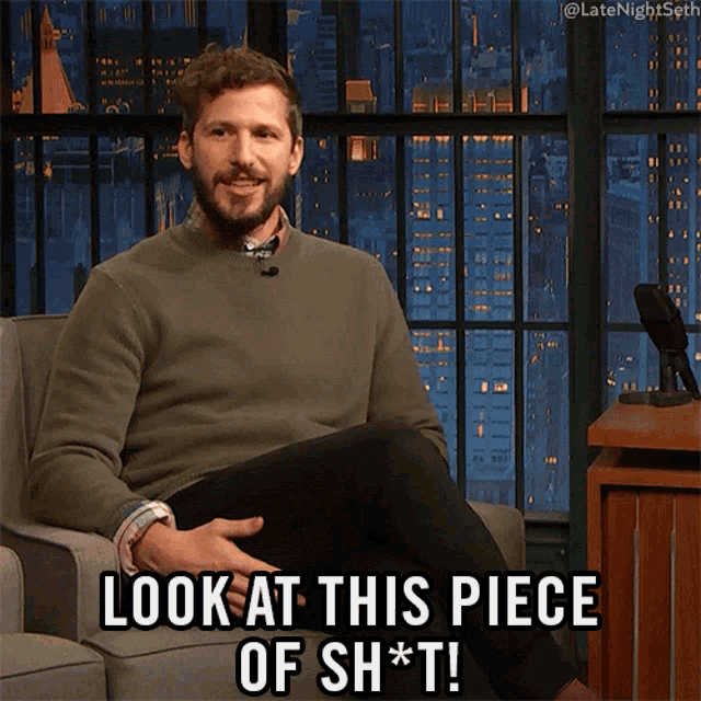 Look At This Piece Of Crap Andy Samberg Gif GIF