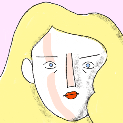 Look Away Animated Girl GIF