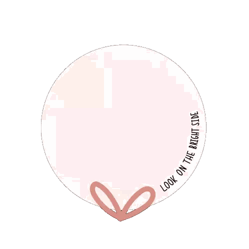 Look on Bright Side Sticker with Flower and Raindrops