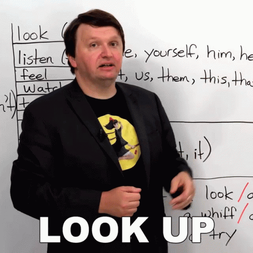 Look Up Alex Engvid Pointing Up GIF