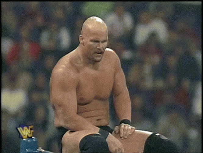 Looking At Watch Steve Austin WWE GIF