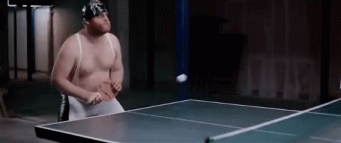 Looking Away At Ping Pong Ball GIF