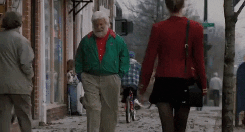 Looking Back Santa Claus GIF