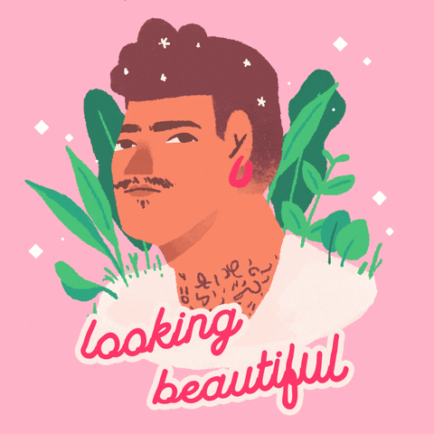 Looking Beautiful Graphic Animation GIF