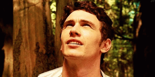 James Franco Looking Up GIF