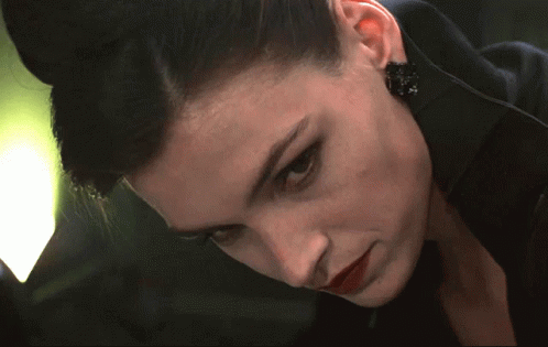 Xenia Onatopp Looking Up GIF