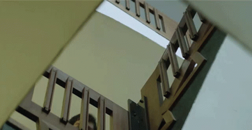 Looking Up at Wooden Staircase With Missing Steps