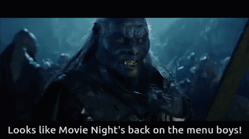 Looks Like Movie Night's Back On The Menu GIF