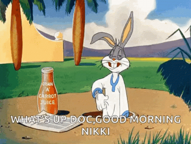 Looney Tunes Bugs Bunny Good Morning Cartoon GIF