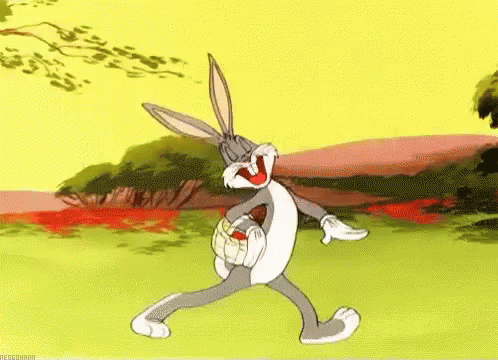 Looney Tunes Bugs Bunny Hopping GIF