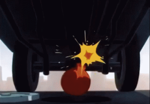 Looney Tunes Goes Up In Car Explosion GIF