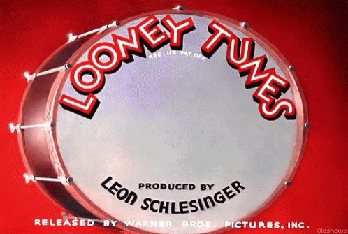 Looney Tunes Logo on Red Background