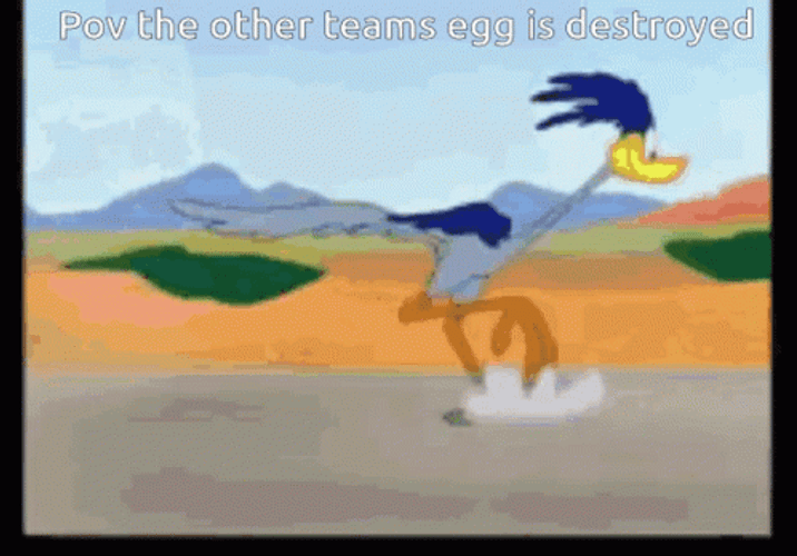 Looney Tunes Roadrunner Other Team Egg Destroyed GIF