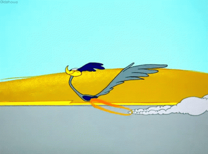 Looney Tunes Roadrunner Sprinting GIF