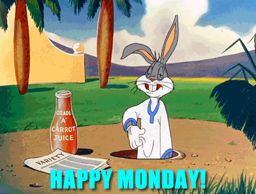 Looney Tunes Scratching Animated Happy Monday GIF