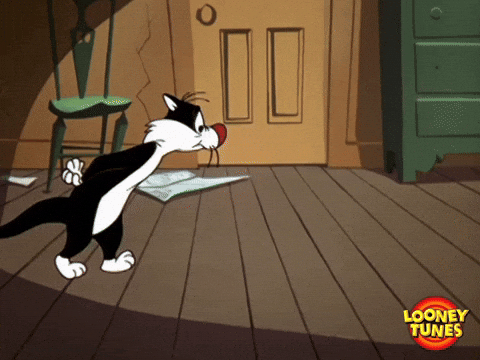 Looney Tunes Sylvester Still Waiting GIF