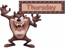 Looney Tunes Tasmanian Devil Taz Funny Thursday GIF