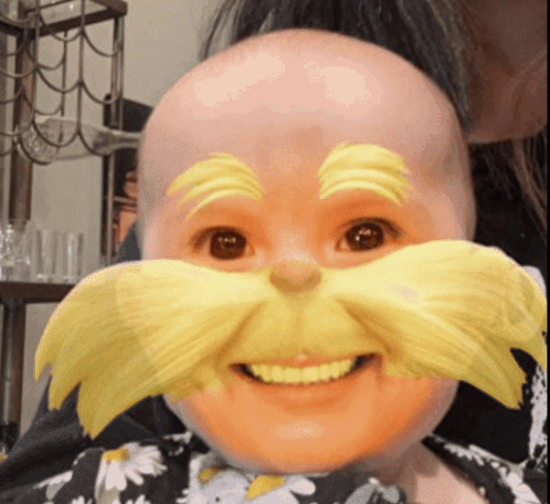 Lorax Face On Baby GIF