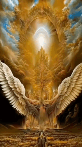 Lord Jesus Christ And Giant Angel Wings GIF