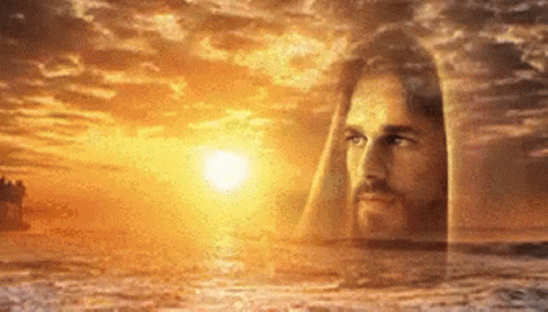 Lord Jesus Christ And Sunset GIF