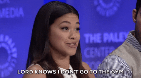 Lord Knows I Don't Go To The Gym GIF