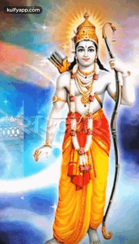 Lord Rama Holding Bow And Arrow GIF