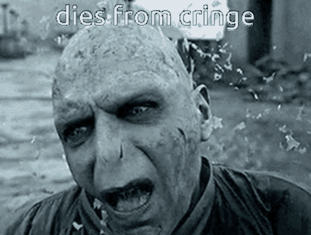 Lord Voldemort Cringe Death GIF