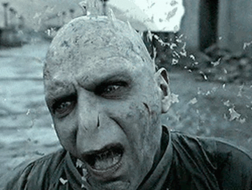 Lord Voldemort Vanishing Slowly GIF