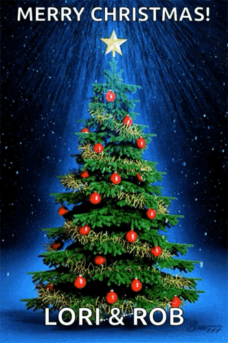 Lori And Rob Wish Merry Christmas To Their Friends GIF