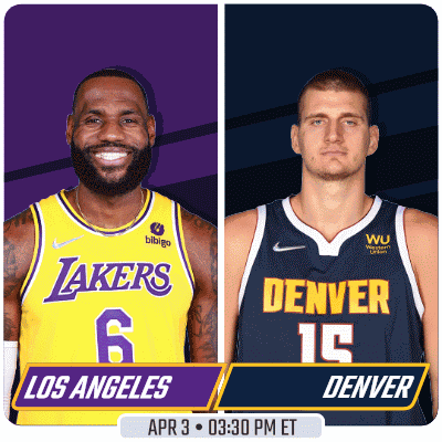 Los Angeles And Denver Basketball Players GIF