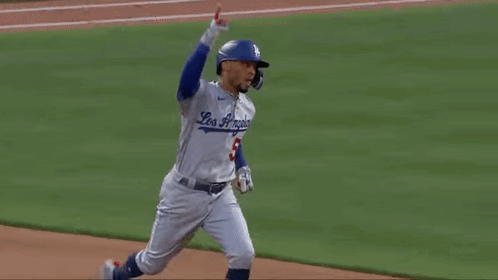 Los Angeles Dodgers Baseball Player Running
