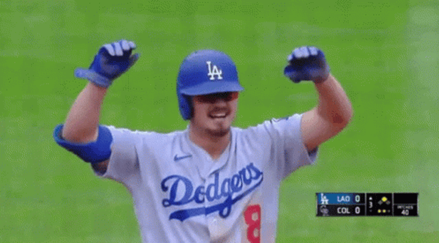 Los Angeles Dodgers Player Hand Gesture GIF