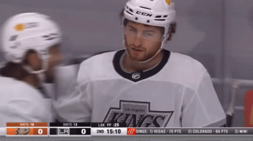 Los Angeles Kings Player Talking to Another