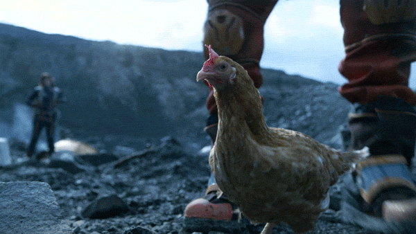 Lost In Space Grasping A Chicken GIF