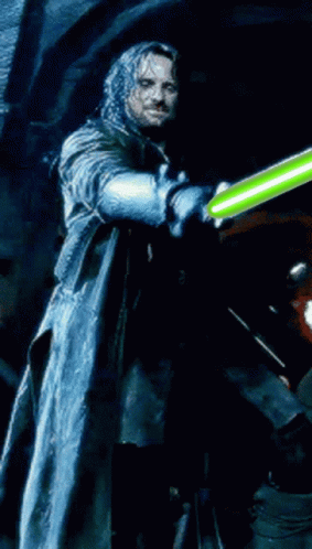 Lotr Aragorn In His Fight Sword GIF