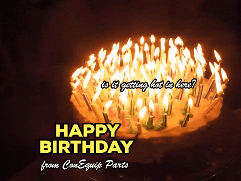 Lots Of Candle Cake Happy Birthday GIF
