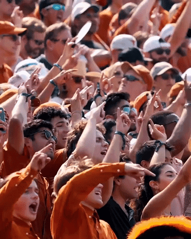 Loud Crowd Texas Longhorns Cheering GIF