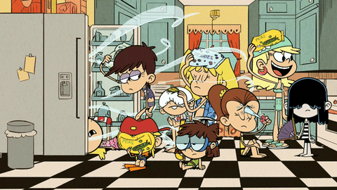 Loud House Mom With Family Infront The Freezer GIF