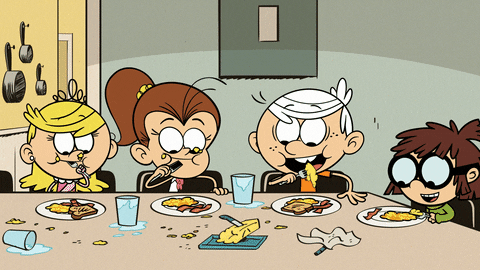 Loud House Siblings Funny Eating GIF
