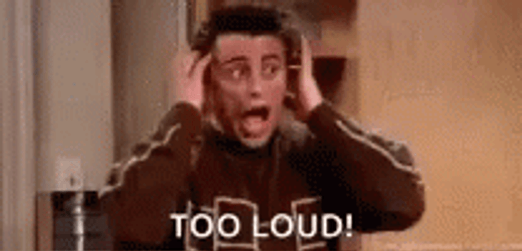 Loud Noises Too Loud Friends Joey Tribbiani GIF