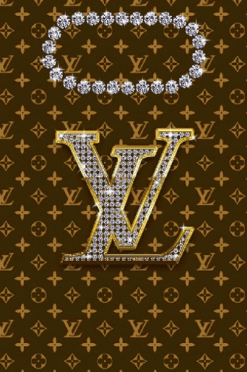 Louis Vuitton aesthetic glitter wallpaper