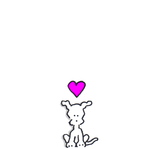 Love Chippy The Dog With Heart Above It GIF