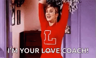 Love Coach Cheerleader Rachel Friends Series GIF