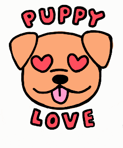Love Dog Head With Heart Eyes GIF