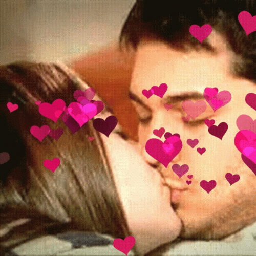 Love Emoji Couple Kissing GIF