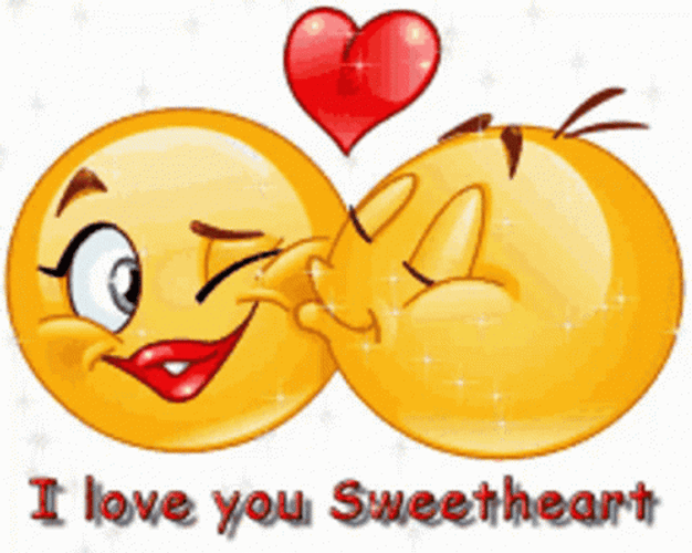 Love Emoji Love You Sweetheart GIF