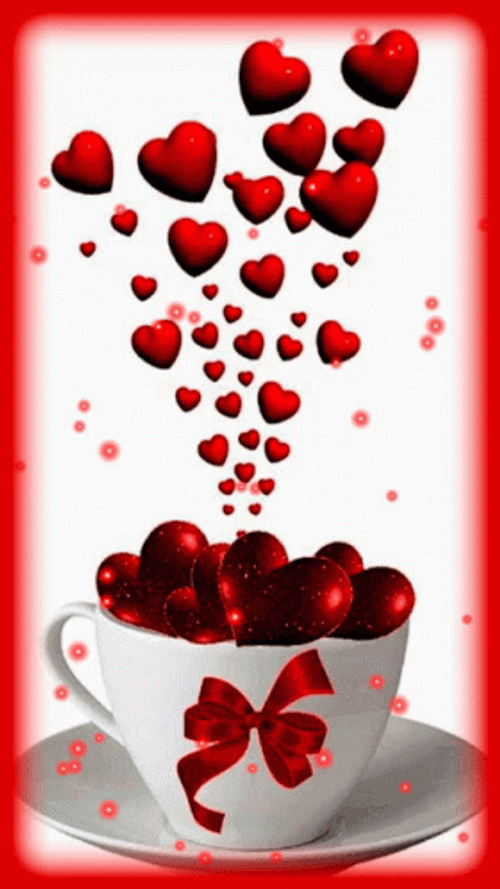 Love Emoji White Coffee Cup GIF